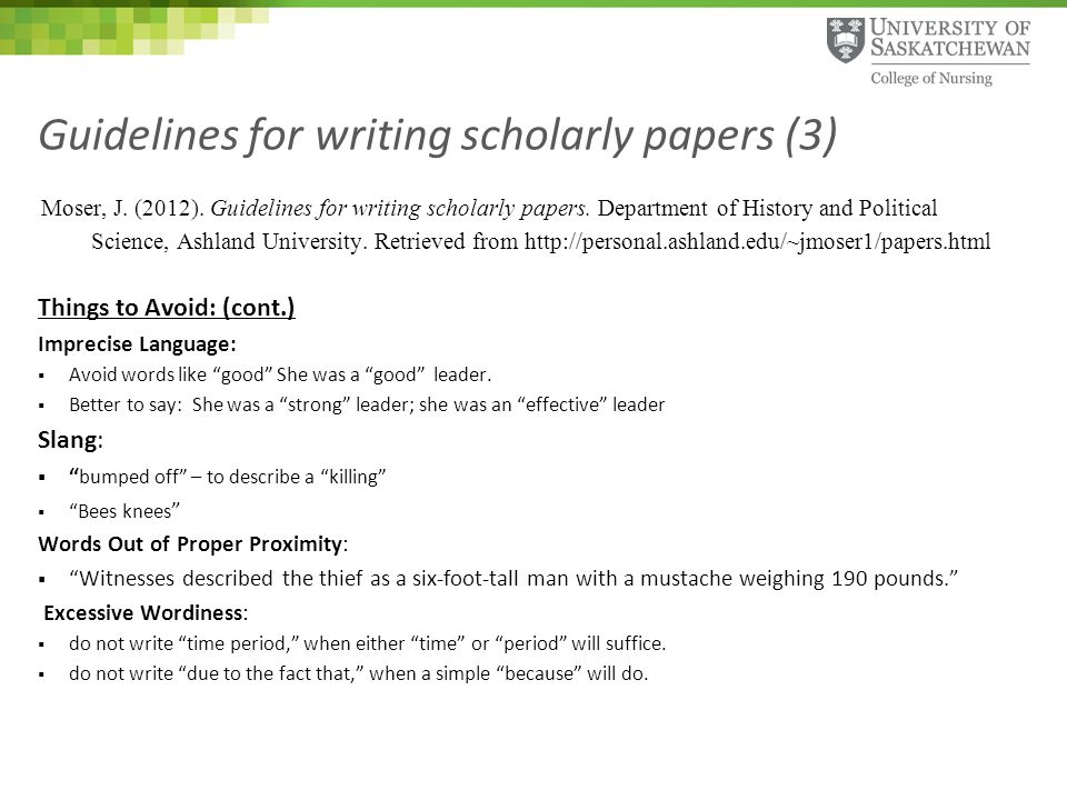 characteristics of academic writing